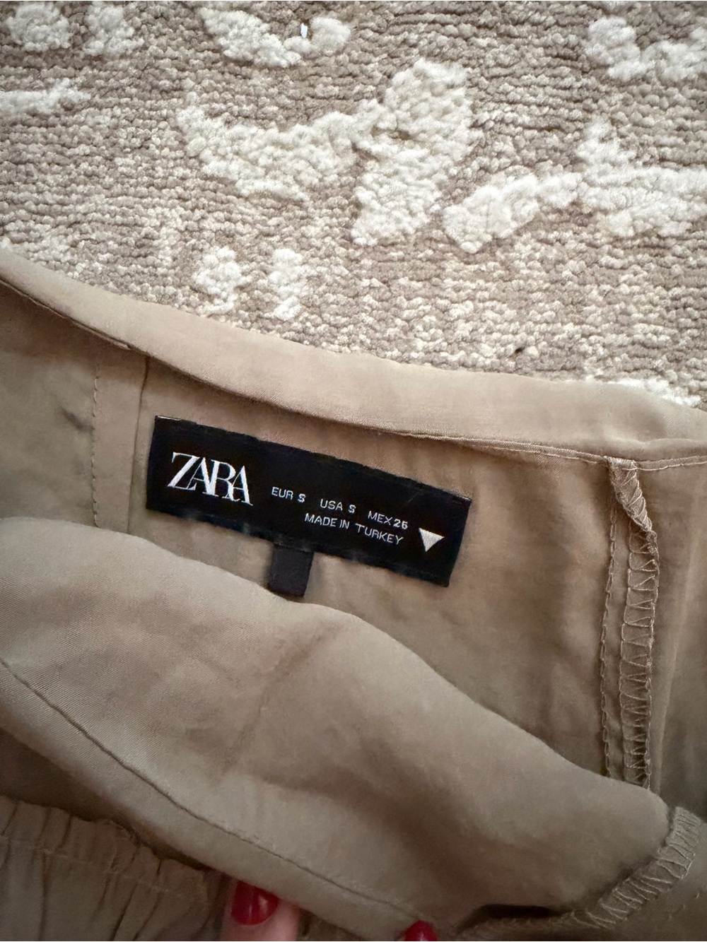 ZARA Beige Women's Mini Skort - Picture 3 of 4